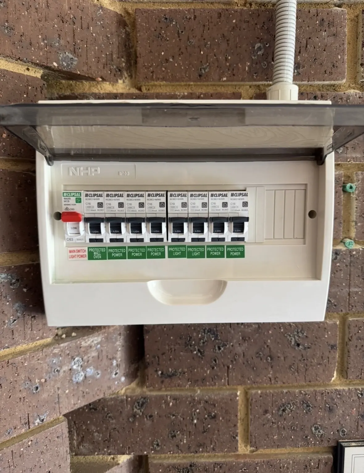 New external switchboard with cover after upgrade